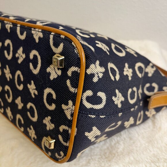 Celine Macadam C Blue Canvas Shoulder Bag - Picture 9 of 16
